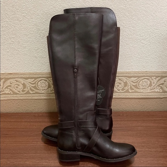 New INC Womens Fadora Leather Studded Riding Boots - Picture 4 of 10